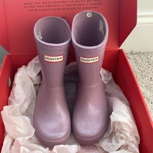 Hunter Kids first classic rain boot starcloud size 8/9
